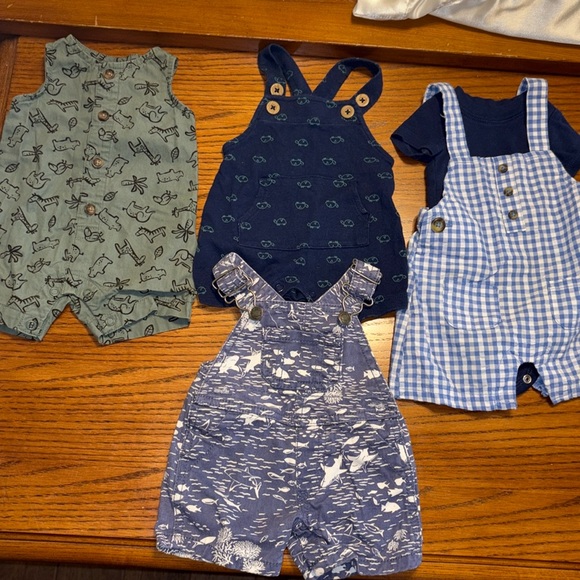 Carters brand newborn baby bot one piece/ overall lot - Picture 1 of 5